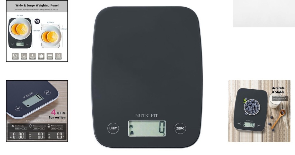 Compact 11lb Digital Cooking Scale - Precision Balanced, Auto Shut Off Included
