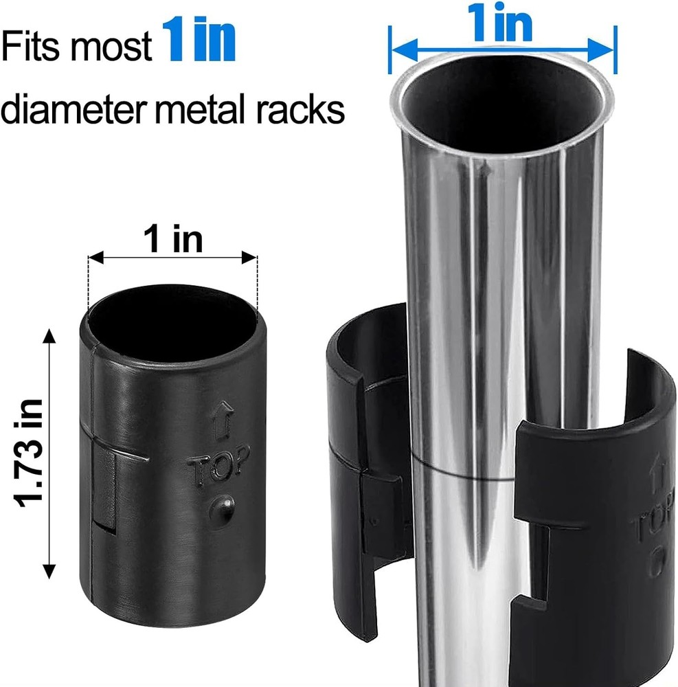 24 Pcs Wire Shelving Shelf Lock Clips - Durable ABS Replacement for 1'' Posts