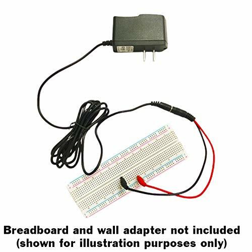5 Pack Cables- Make it easy to connect a wall adapter output to a breadboard