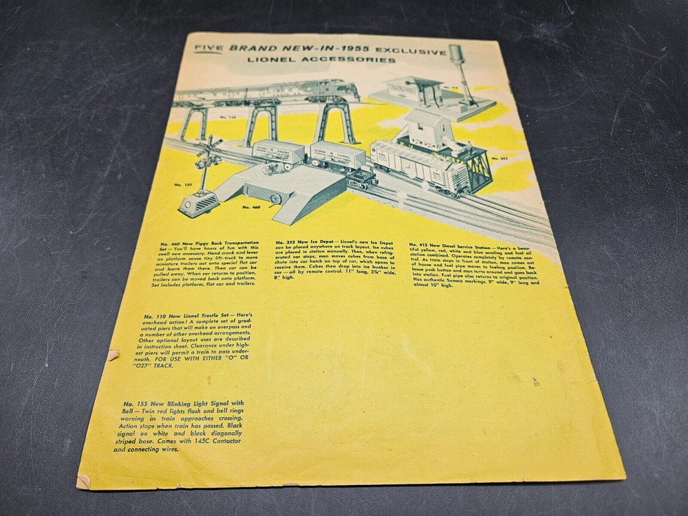 1955 LIONEL CATALOG Toy Train & Accessory Postwar catalog