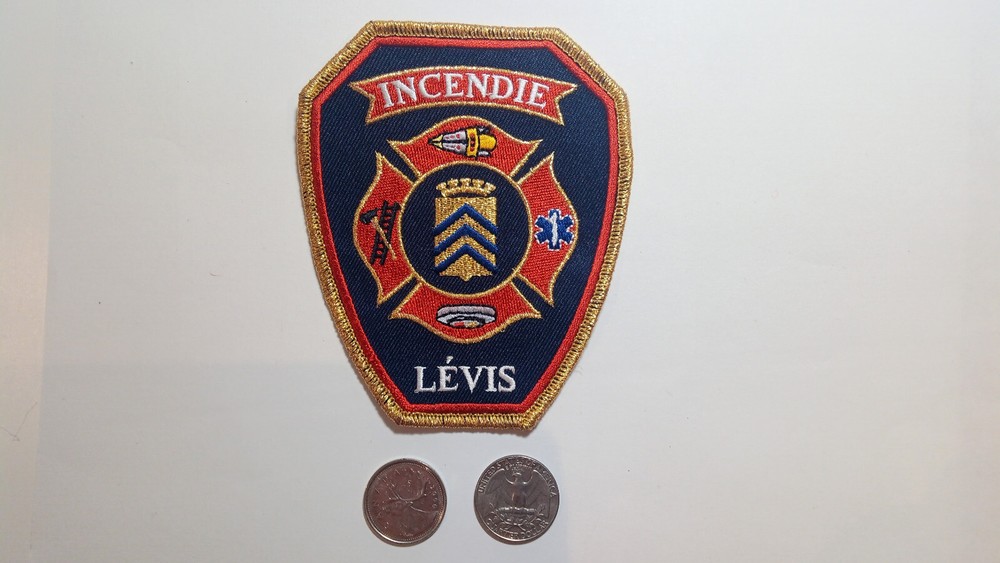 Vintage Incendie Levis Fire Deptartment Patch Badge Crest