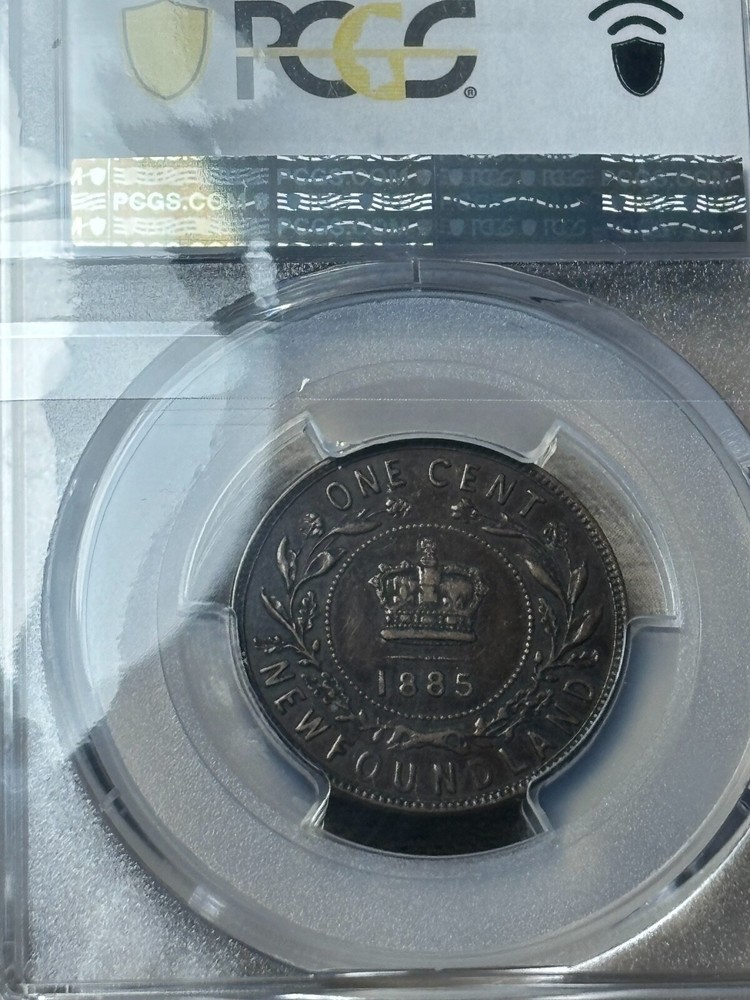 Newfoundland Large Cent 1885 PCGS Graded XF45