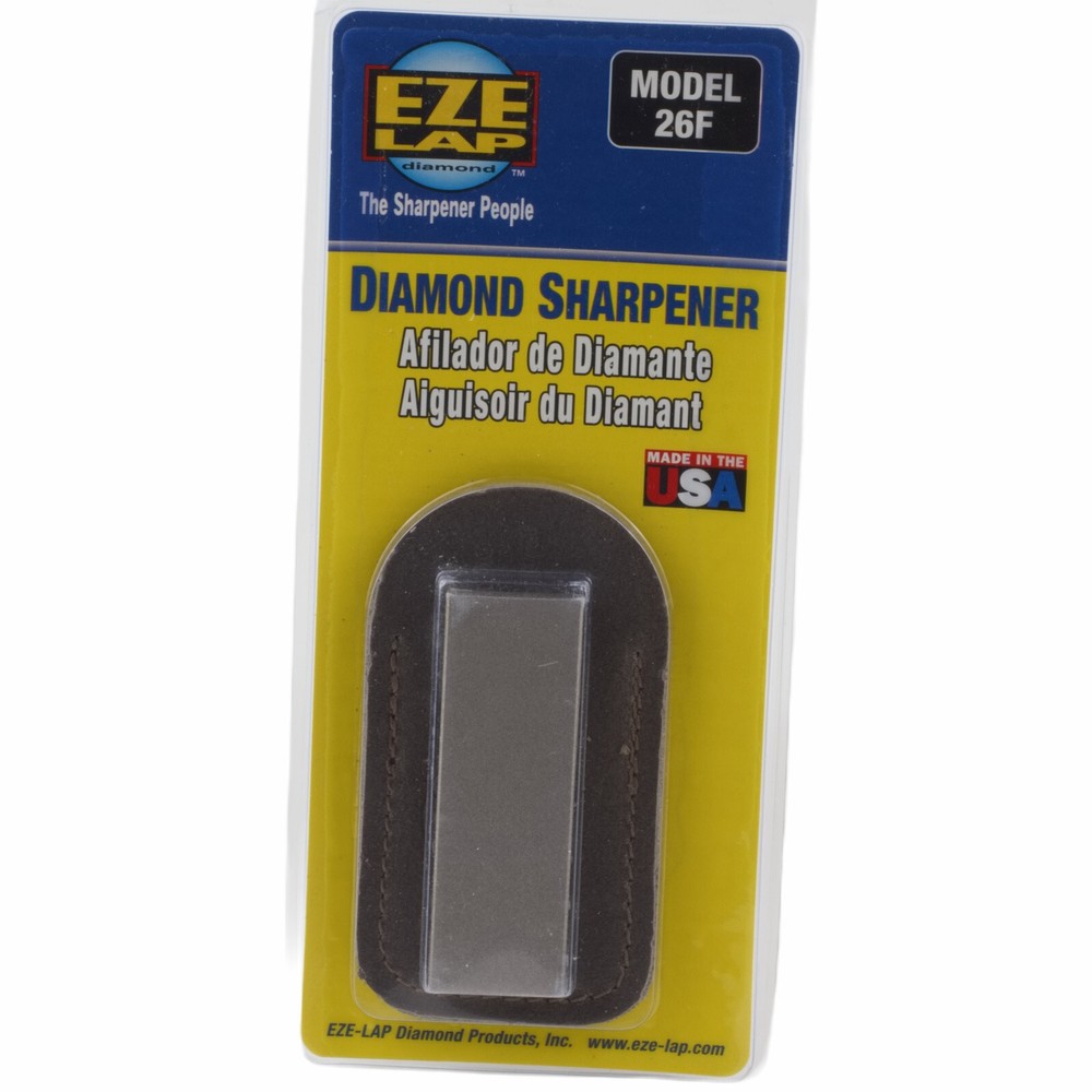 Eze-Lap Pocket Diamond Blade Sharpener Fine Grit Leather Storage Pouch