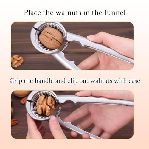 Nut Cracker and Crusher Tool Set, 1 Nutcracker with 2 Nut Picks, Durable and