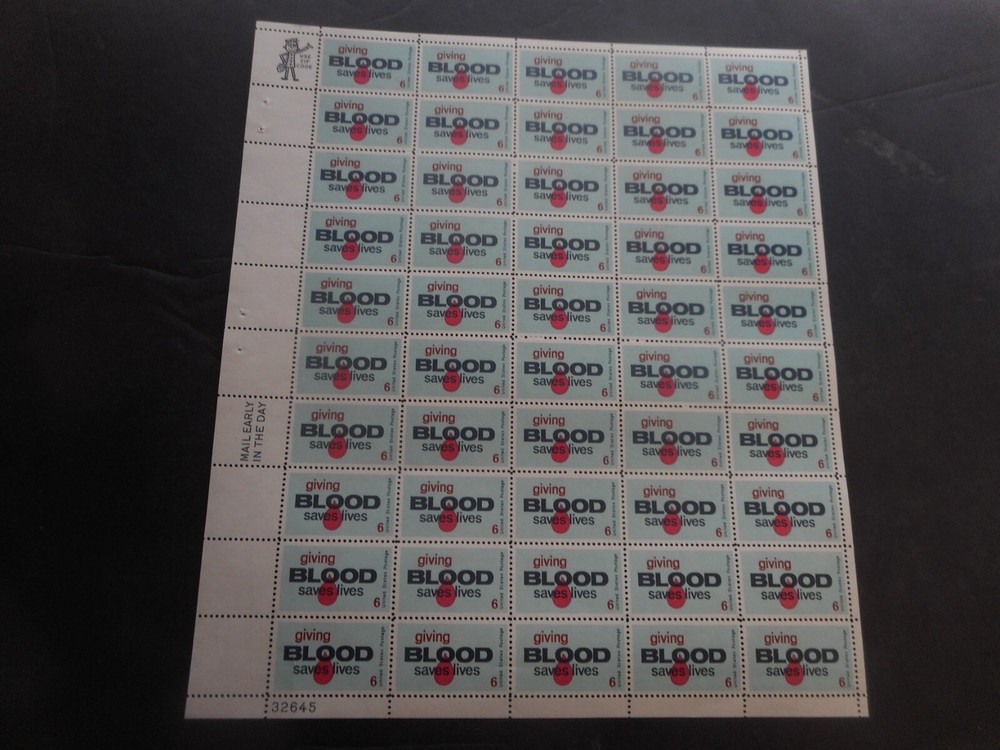 Scott 1425, 6 cent, Blood Donor, Sheet