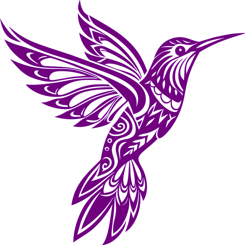 30 Custom Violet Mystical Bird Personalized Address Labels