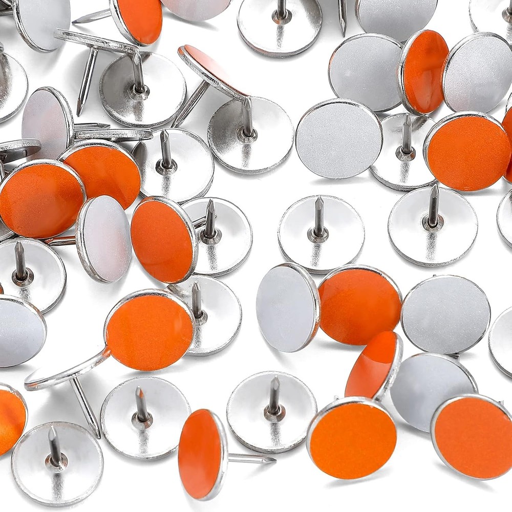 200 Pack Reflective Tacks Trail Marking White, Orange