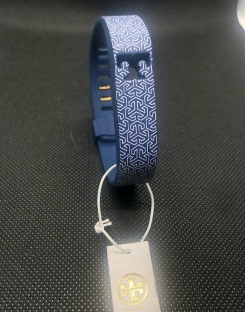 Tory Burch NWT! Silicone Wrap Fitbit Bracelet Blue