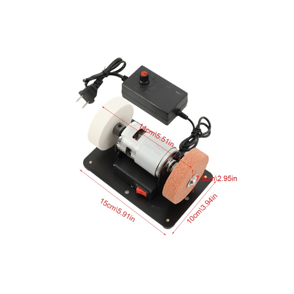 Electric Benchtop Grind Sander Adjustable Variable Speed Table Grinding Machine