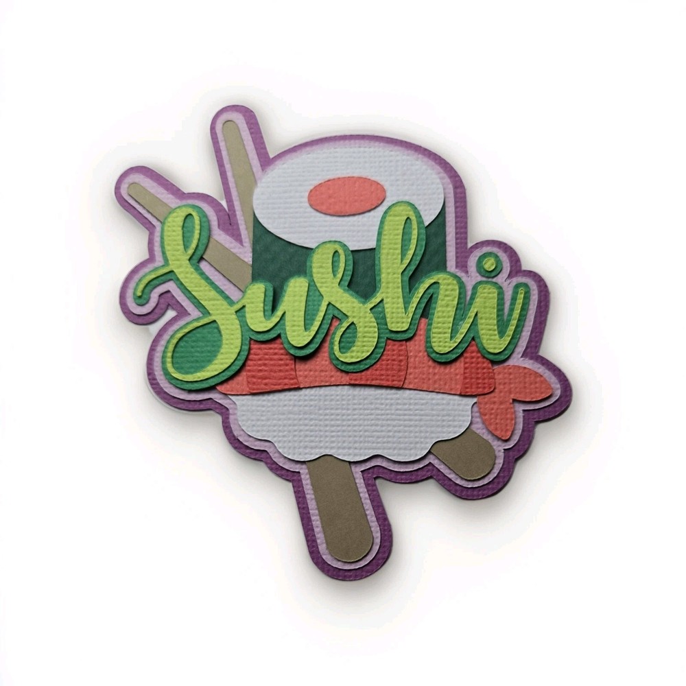 Sushi Title. Scrapbook, Card making Paper Piecing
