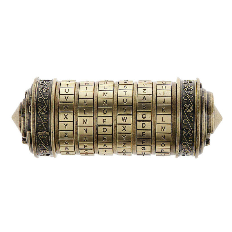 Pure Copper Da Vinci Code Lock Escape Password Props Creative Gift
