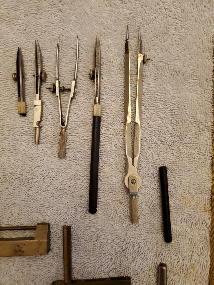 Assortment Of Drafting/measuring Tools From An Auction