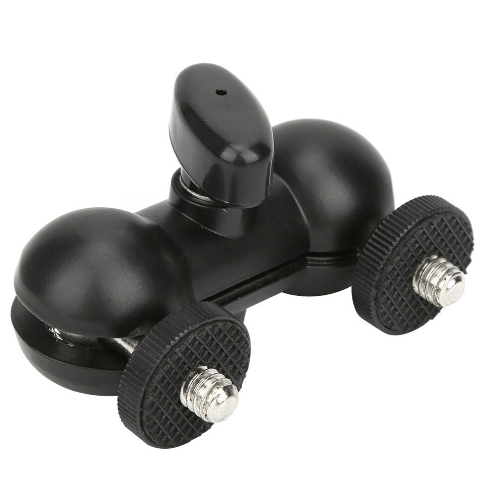 Multi-function Double Ball Head Shoe Mount Adapter Magic Arm 1/4" Screw