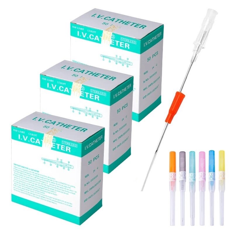 Piercing Needle Disposable Catheter Cannula 50 Pcs
