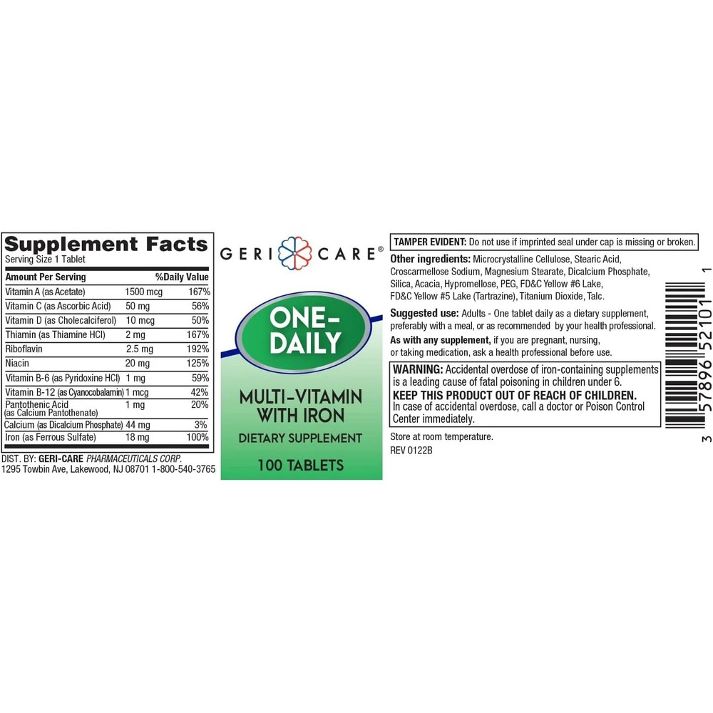 Geri-Care Multivitamin Supplement with Iron