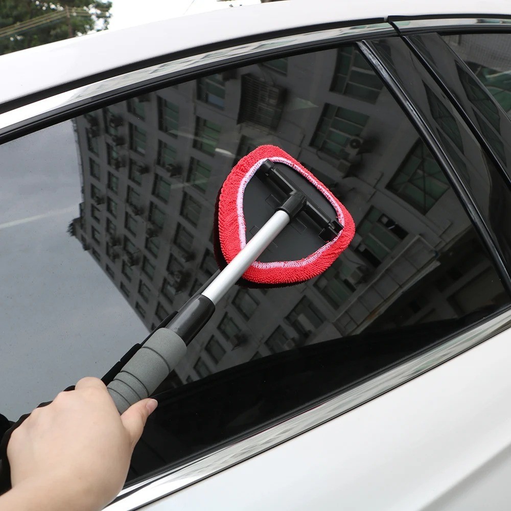 1 Pc Telescopic Car Window Cleaner Extendable Microfibre Windshield Brush Tool