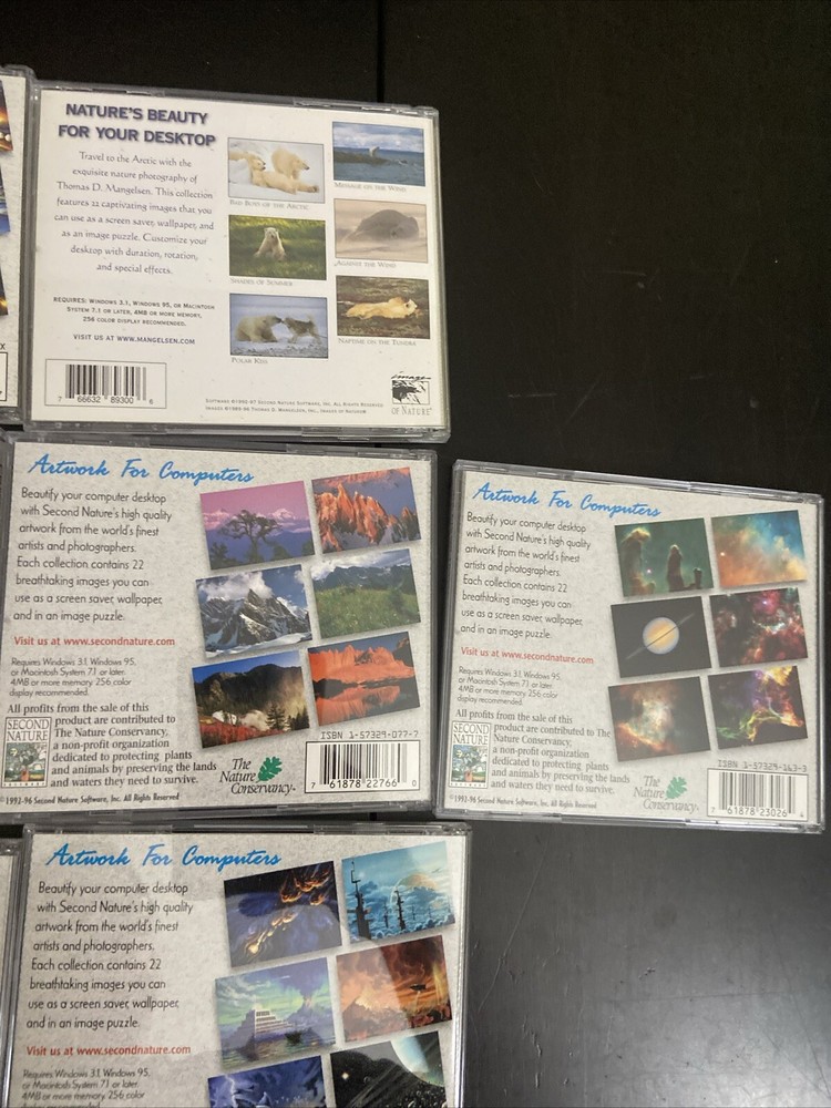 VTG Artwork Computer Lot 10 Second Nature Screen Savers Space Celestial Universe