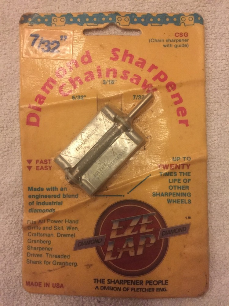 DIAMOND SHARPENER CHAINSAW, 5/32'',3/16'',7/32'' CSG,EZE LAP