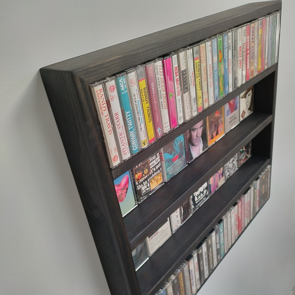 Wooden Cassette Storage Display Rack 120