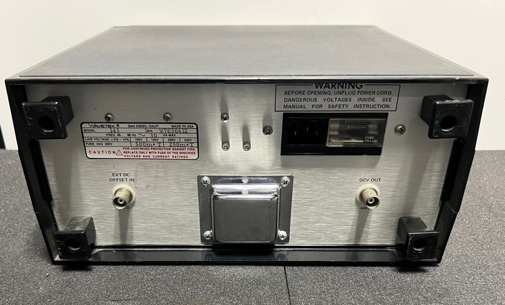 Wavetek Model 143 Function Generator, 20 MHz, Calibrated Good til 10/2024!!