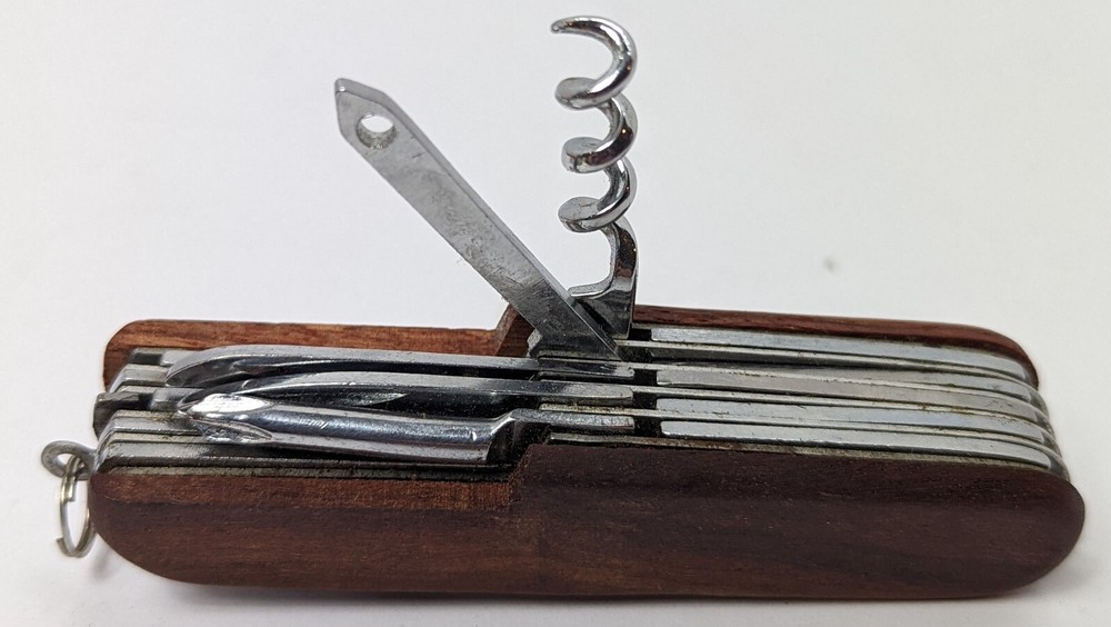 Wood Handle Stainless Steel Multi Purpose Tool – 11 Tools