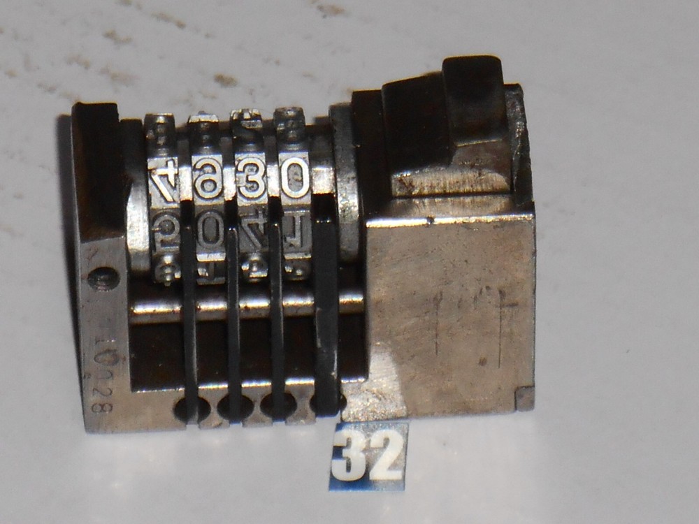 WMA | REVERSE letterpress numbering machine | 32