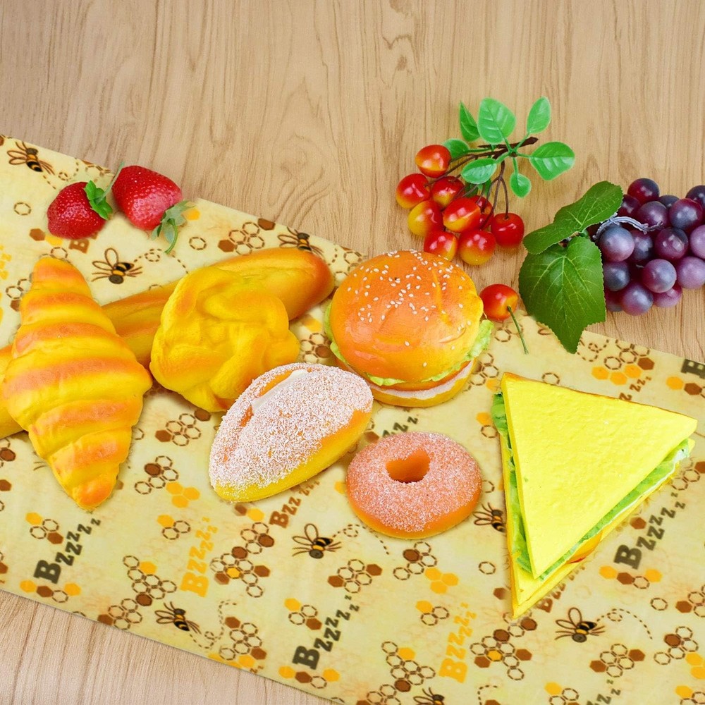 Eco Friendly Beeswax Food Wrap Reusable Storage for Snacks and Bread