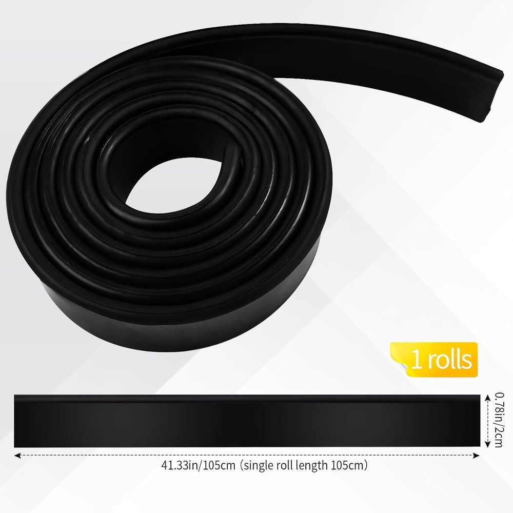 Premium Silicone Squeegee Rubber Replacement - 41in Roll | Versatile Black