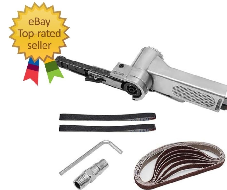 Mini Handheld Angle Grinder Industrial Pneumatic Tool Air Belt Sander...