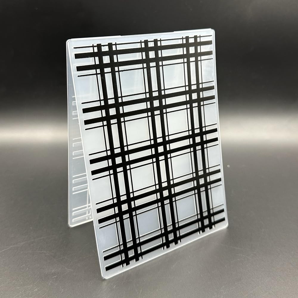 3D Plastic Embossing Folder Template Classic Checkered pattern1 Texture A6 Si...