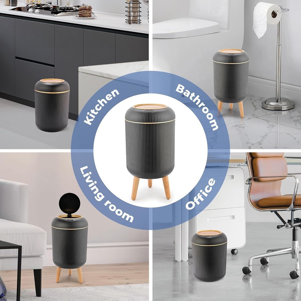 Smart Sensor Wastebasket Hand Free Touchless 2.6 Gallon Black