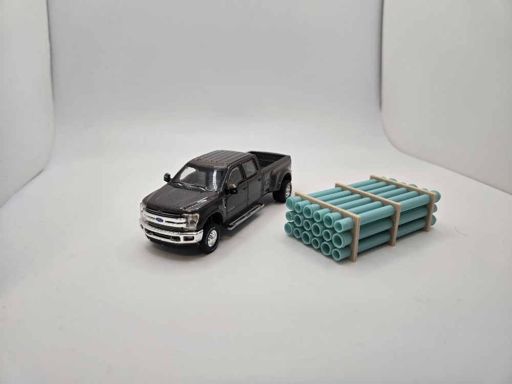 1/64 Scale 12" Sewer Pipe Trailer Load/Diorama Accessory