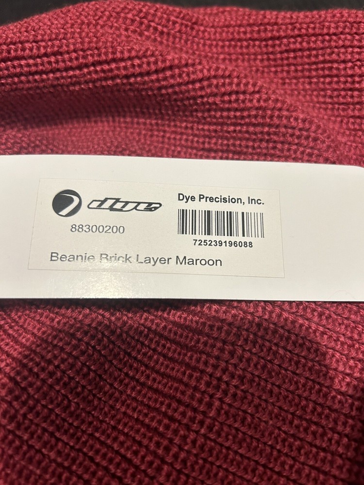 NEW!! Dye Beanie Brick Layer Maroon
