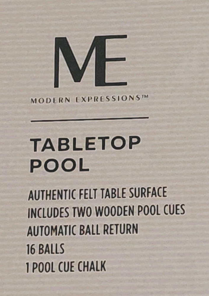Modern Expressions 20" Tabletop Pool Table Mini Pool Table