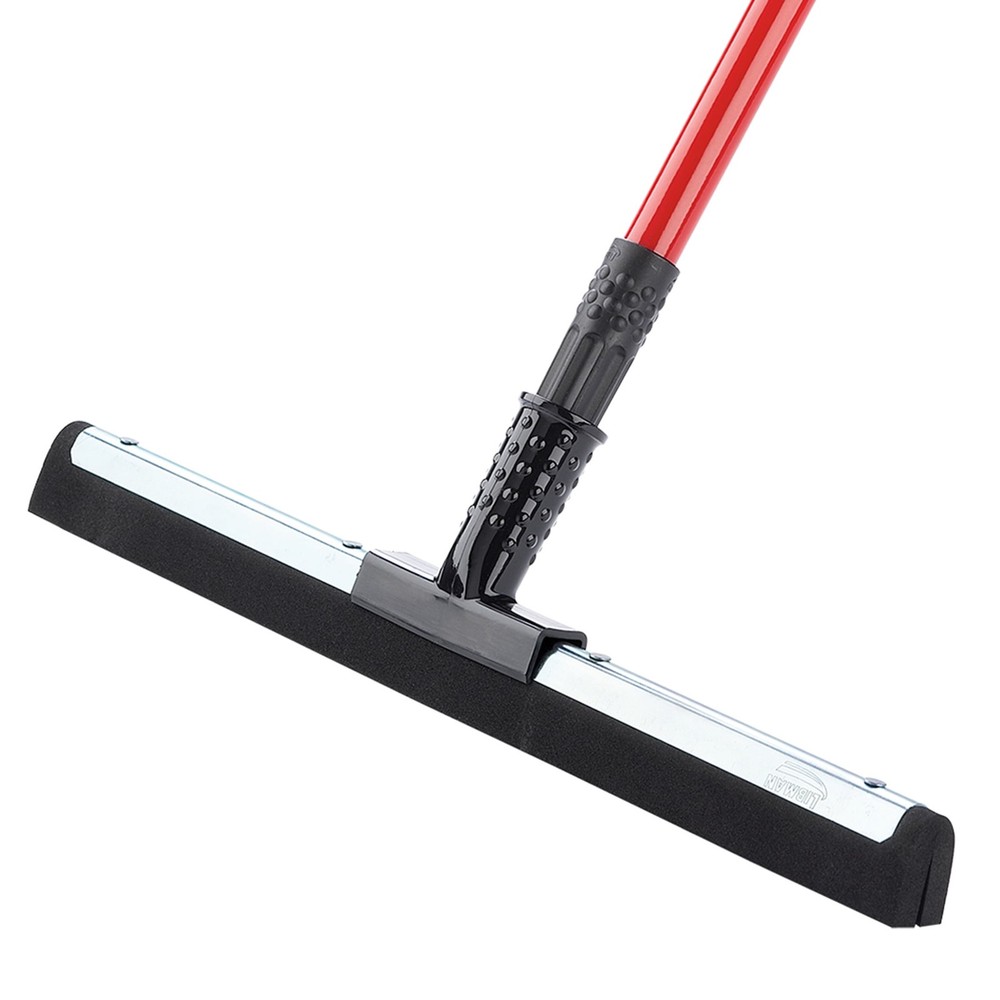 Libman 20" Rubber Flex Blade Floor Squeegee Red Steel Handle