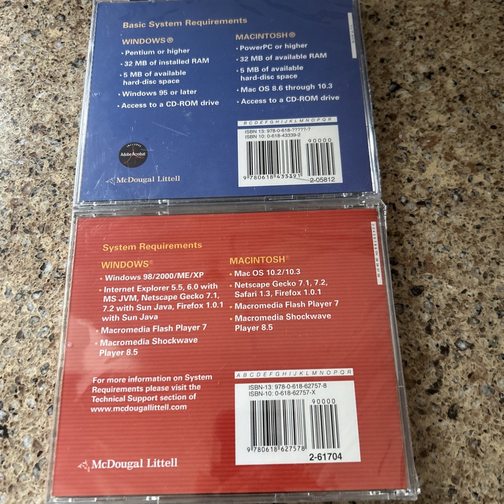 McDougal Littell @HomeTutor Algebra 1 DVD Keep Case Multi-Platform & Pre Algebra