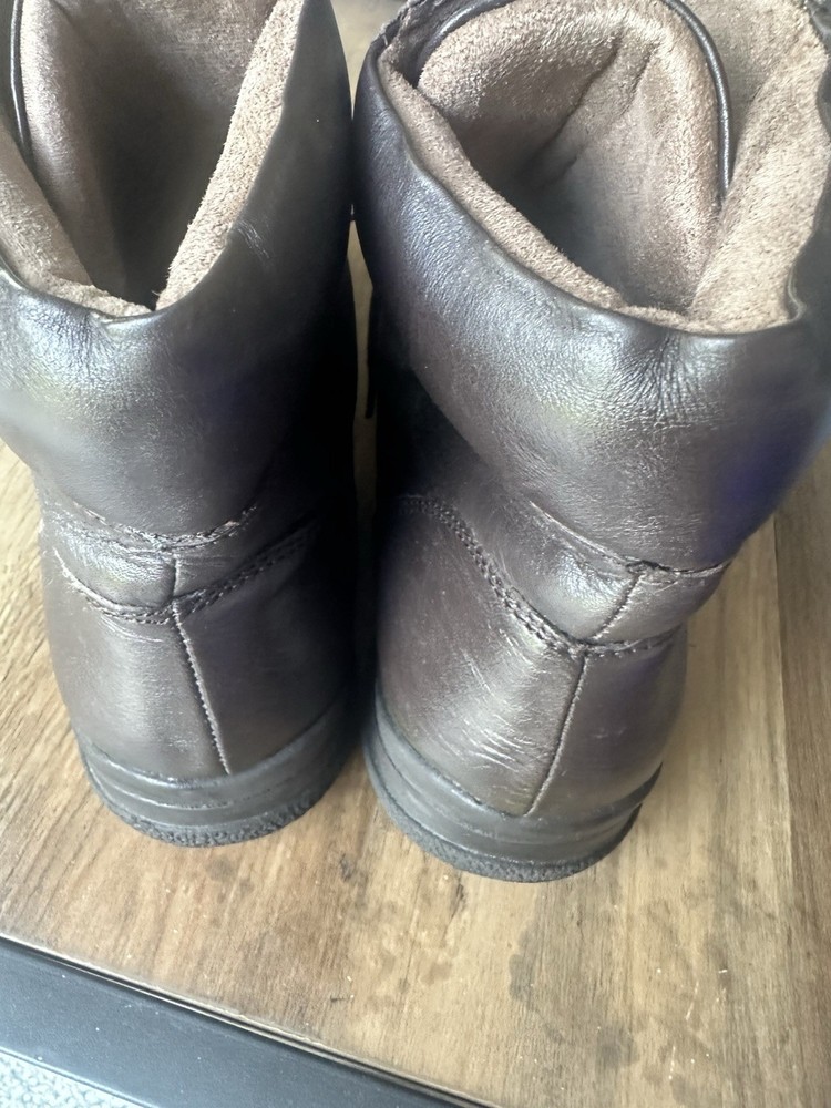 Array Womens Brown Ankle Boots Booties Leather Upper Size 12