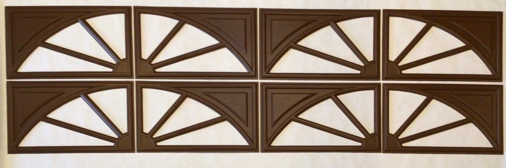 12 Amarr Wagon Wheel Replacement Insert for Short Panel Amarr Garage Walnut