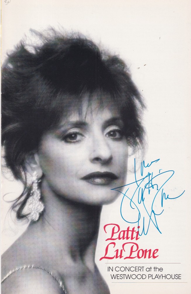 Patti LuPone signed 5x8 concert program