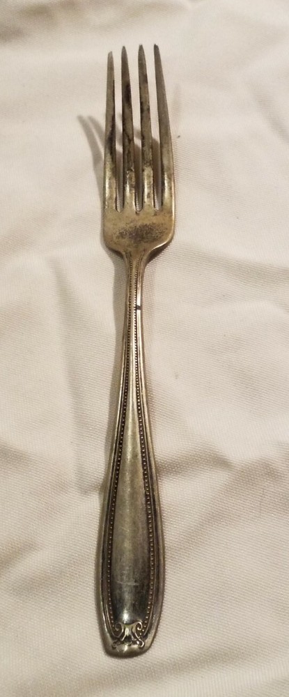 Regal Silver Co. Vintage Silver Dinner/ Table Fork 7.5" Tarnished Antique Fork