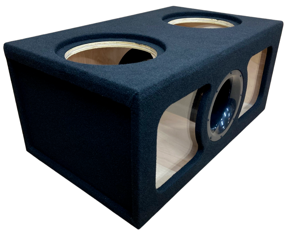 Ported Sub Box Subwoofer Enclosure for 2 10" Subs ~ PLEXIGLASS ~ 33 HZ - BIRCH
