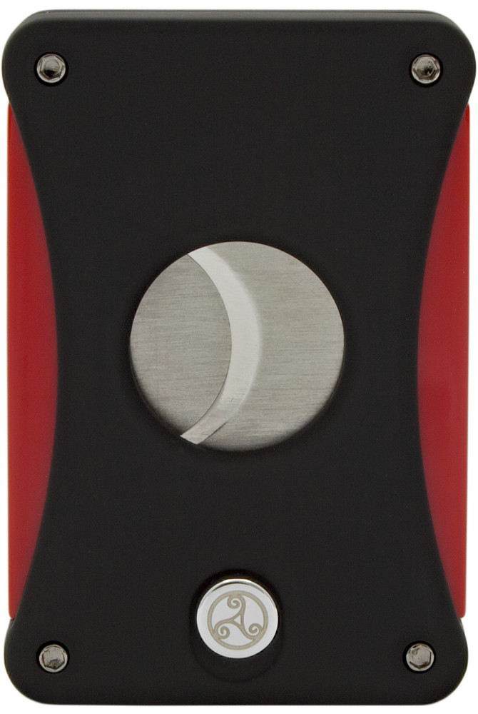 RATTRAY'S HEAVY HARRY BLACK RED DOUBLE BLADE CIGAR CUTTER
