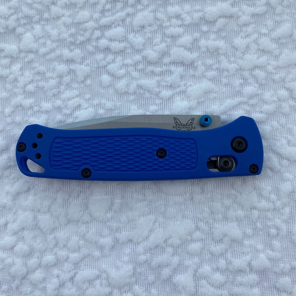 Benchmade 535 Bugout Folding Knife Custom Crater Blue Grivory Handle S30V Blade