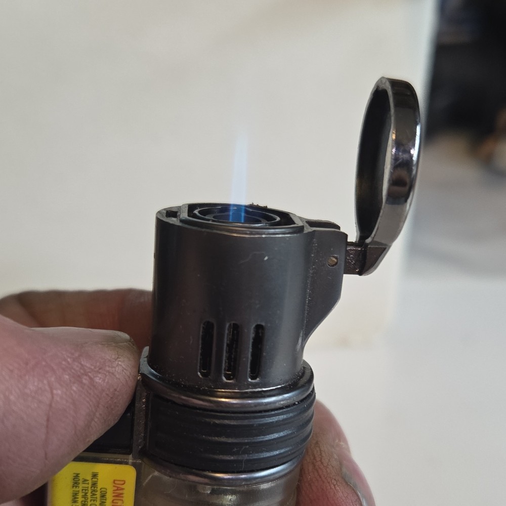 JetLine Butane Torch Cigar Lighter Transparent Barrel