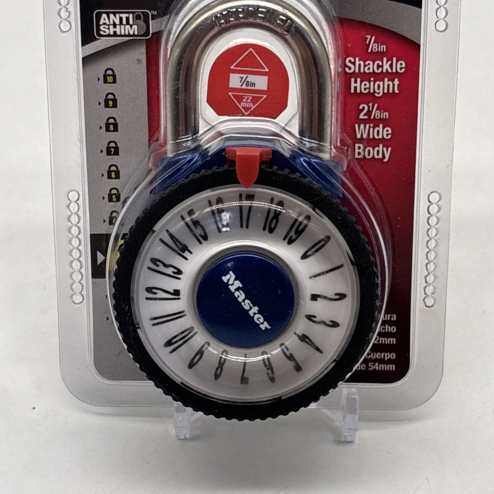 Master Lock Anti-Shim PADLOCKS, 7/8 in Shackle Level 3 General Security!