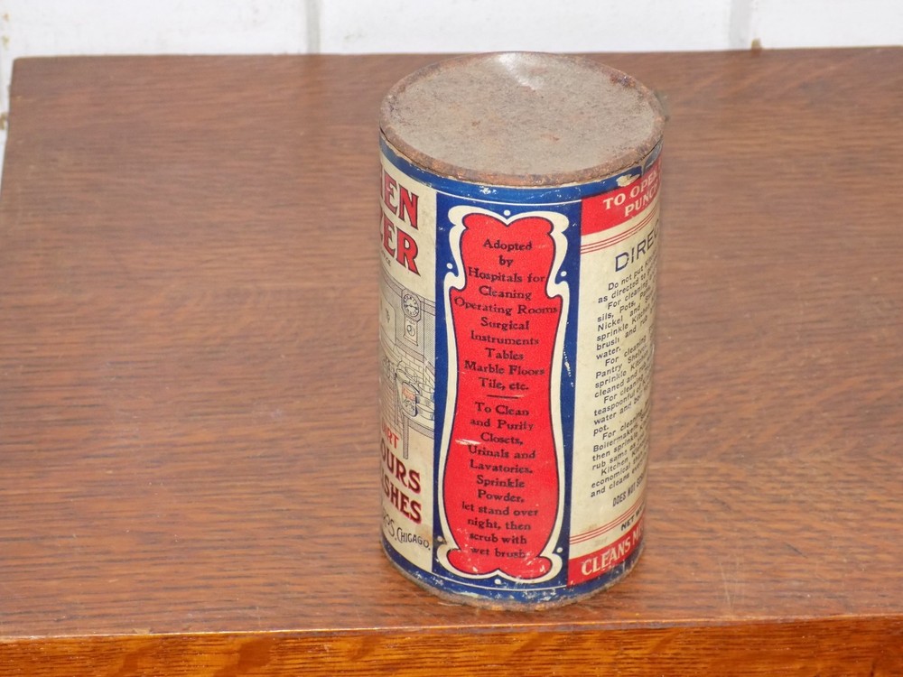 Vintage 1910 Kitchen Klenzer 13 Ounce Cardboard Container
