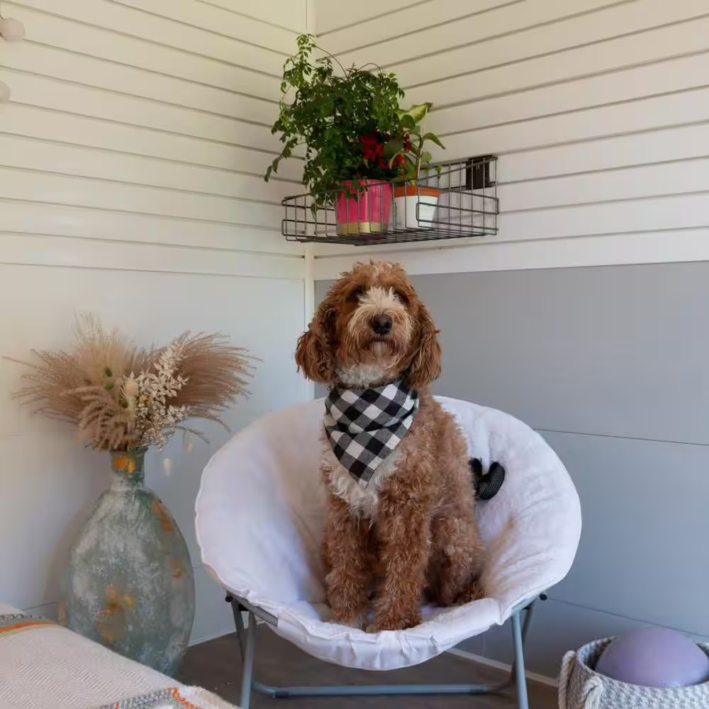 8 Ft PVC Slatwall Panel Gray (7-Pack)