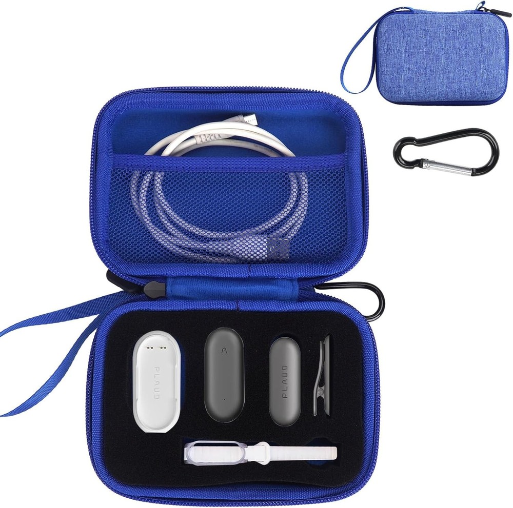 Compact Blue Hard Case for Plaud Note S - All Accessories Included & Protected