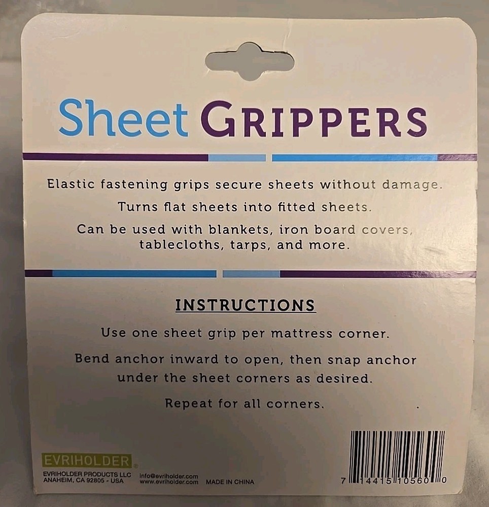 SHEET GRIPPERS BLANKETS IRONING BOARD COVERS TABLE CLOTHS TARPS TABLECLOTHS
