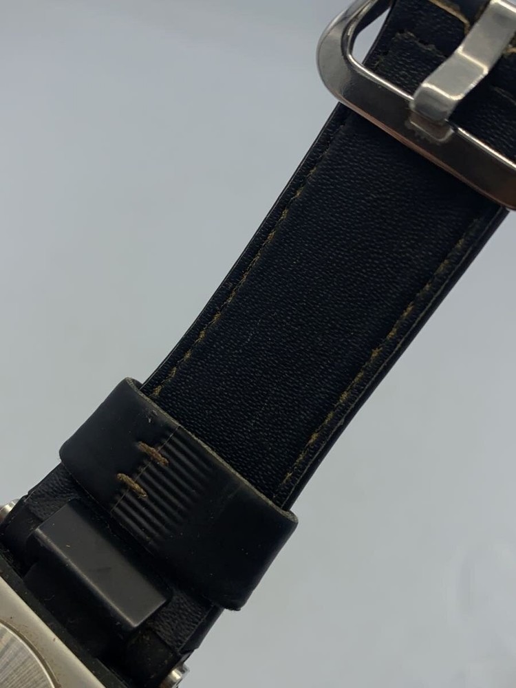 CASIO Solar Watch G SHOCK Digital Analog Leather BLK BLK